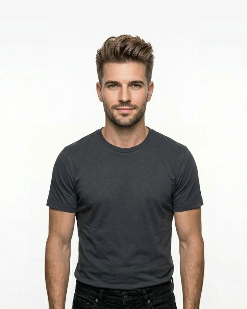 After quiff cut