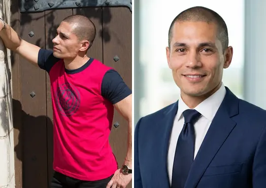 Before and after an AI LinkedIn headshot
